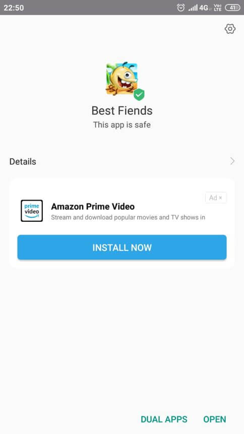 Best Fiends Mod Apk installed